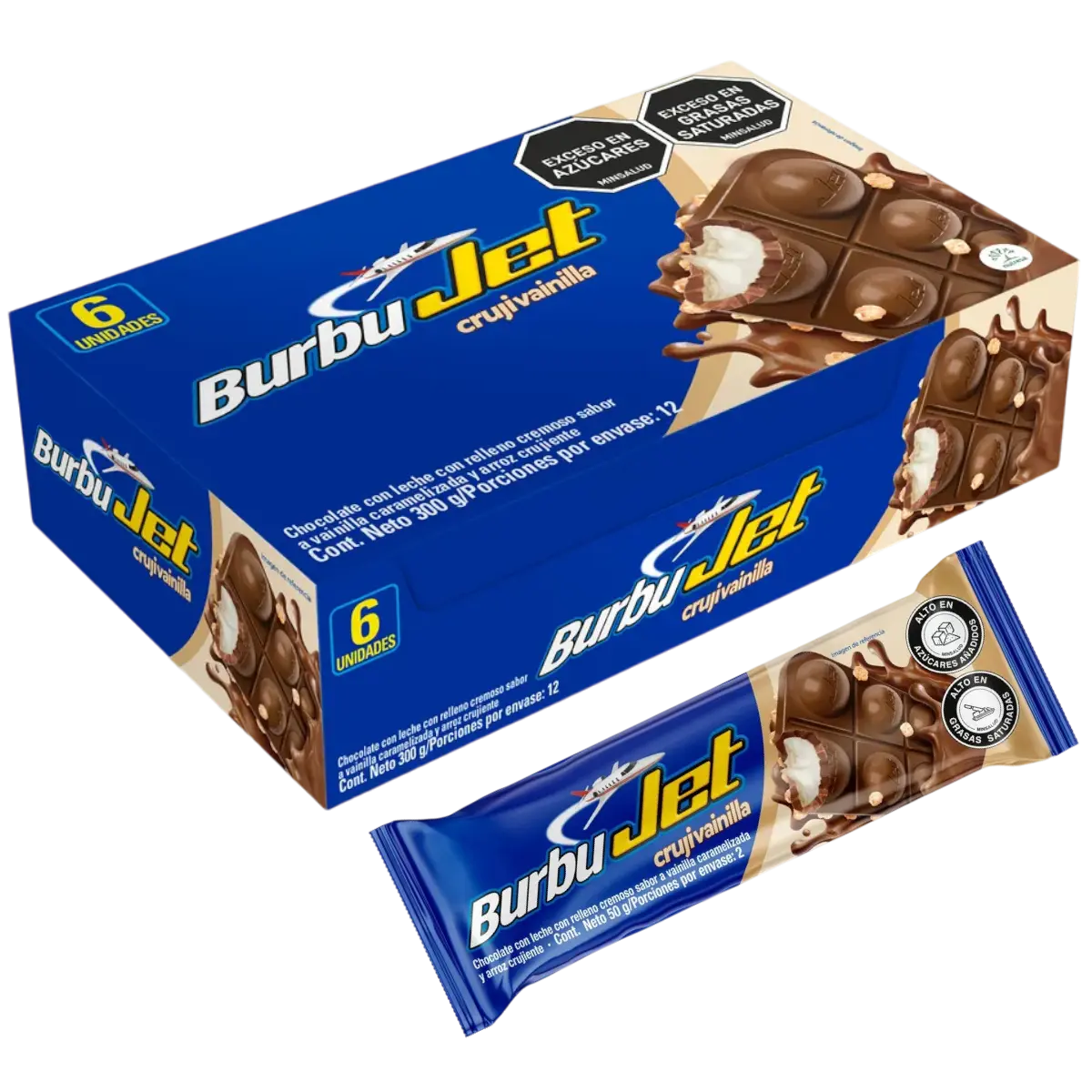 JET Burbujet Crujivainilla X6 Und X 300 G