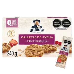 Quaker X 6 Galletas De Avena Frutos Rojos